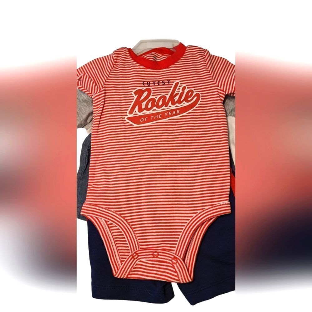 Carter's 4-Pc‎ Matched Set Shorts Tees Onesies Patriotic Boys Set sz 9 mos